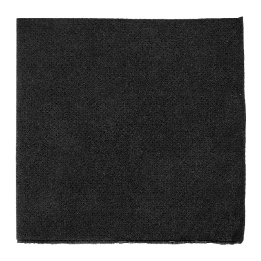 SERVILLETAS NEGRAS DE PAPEL 38X38